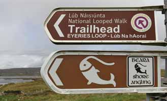 Signs for National Looped Walk and Sea Angling